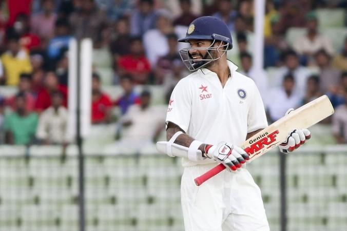 Shikhar Dhawan played a spectacular innings on his Test debut Shikhar Dhawan India Bangladesh