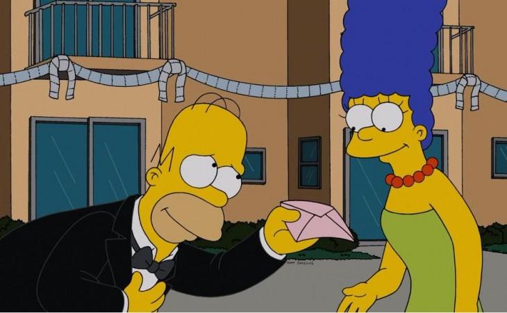 Homer and Marge in The Simpsons