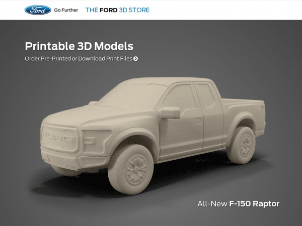 New Ford 3D Store Allows You to 3D Print Your Ford Vehicle New Ford 3D Store Allows You to 3D Print Your Ford Vehicle