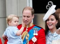 Prince George with Prince William and Kate Middleton