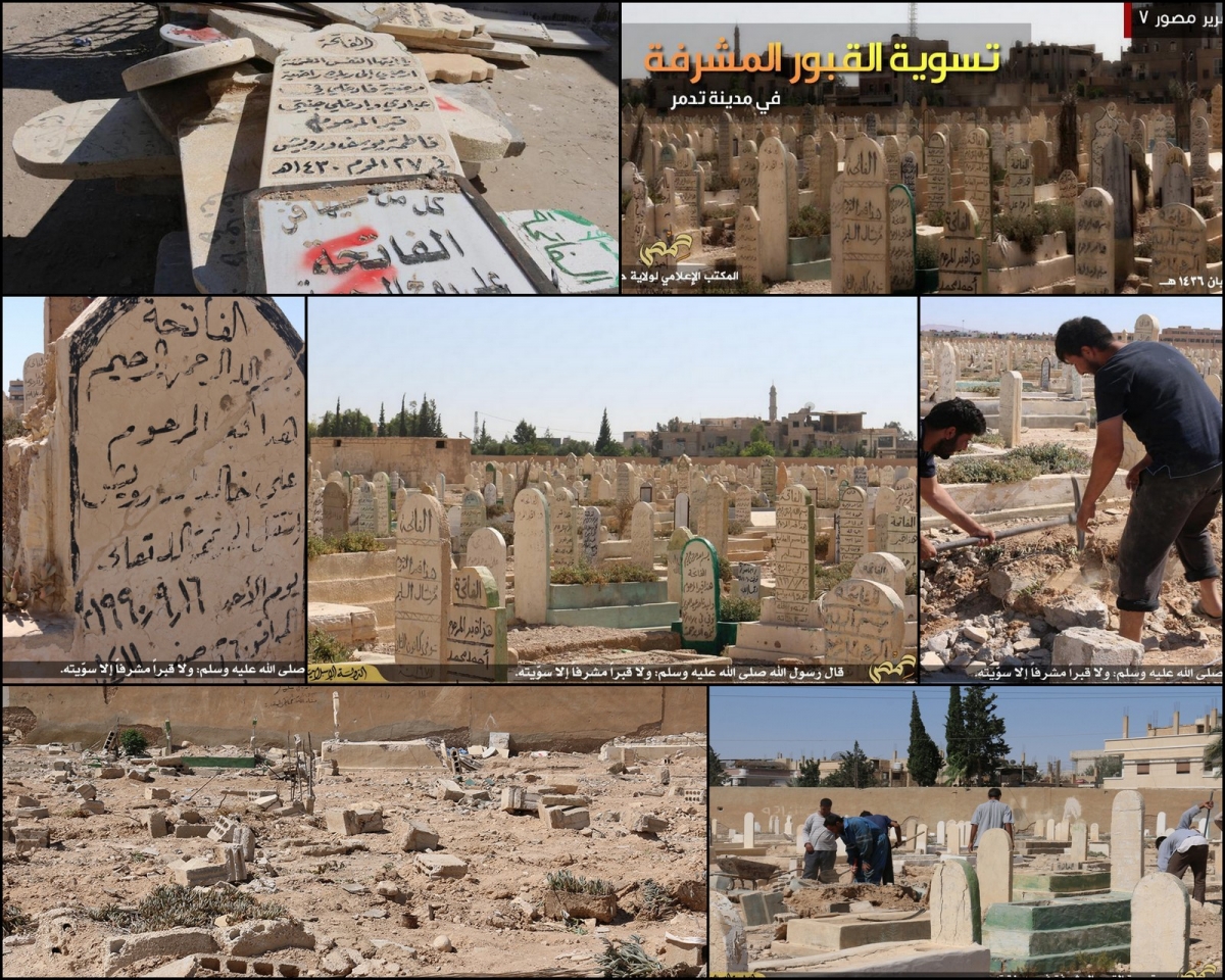 Isis destroys graveyards in Palmyra