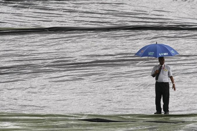 The Galle Cricket Ground remained covered throughout the day. Galle Cricket Ground