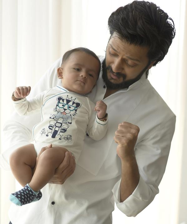 Riteish Deshmukh with his adorable son Riaan