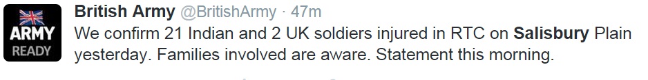 British Army tweet