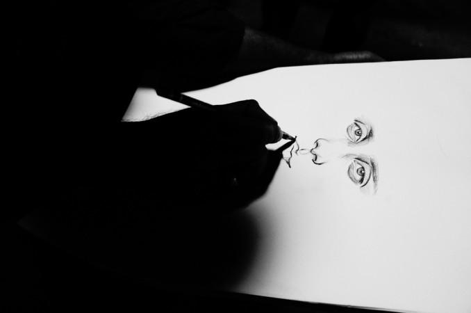 Sketching artist