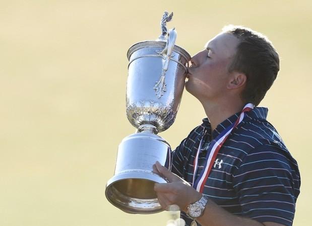Jordan Spieth won the US Open title by one shot from Louis Oosthuizen and Dustin Johnson Jordan Spieth US Open 2015 Trophy