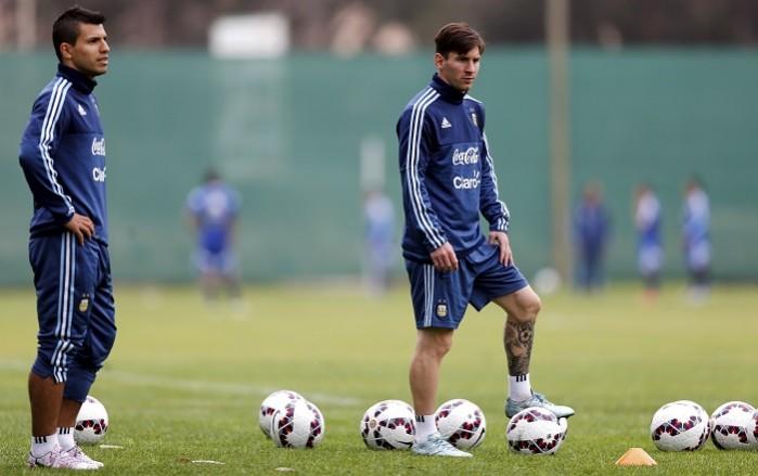 Argentina will face Colombia in the third quarter-final of Copa America 2015. Lionel Messi - Sergio Aguero