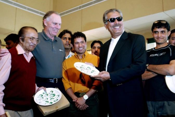 Zaheer Abbas, seen here with Hanif Mohammad, Greg Chappel, Sachin Tendulkar and Sourav Ganguly, will take over the duties of the ICC president Greg Chappell Sachin Tendulkar Zaheer Abbas Sourav Ganguly