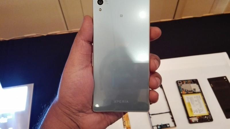 Sony Xperia Z3 Plus rear view Sony Xperia Z3 Plus rear view