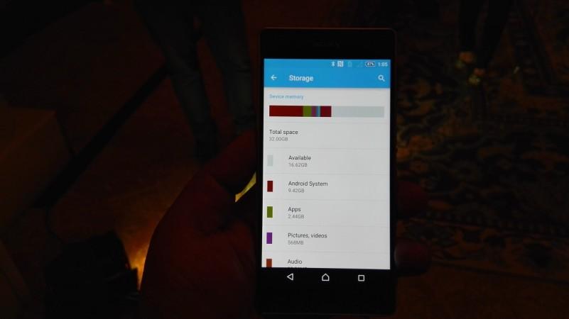 Sony Xperia Z3 Plus Storage page Sony Xperia Z3 Plus Storage page