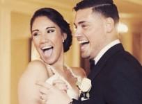 Ryan and Jess on their wedding day