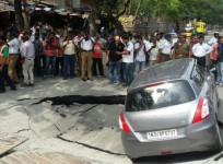 Road caves in Chennai