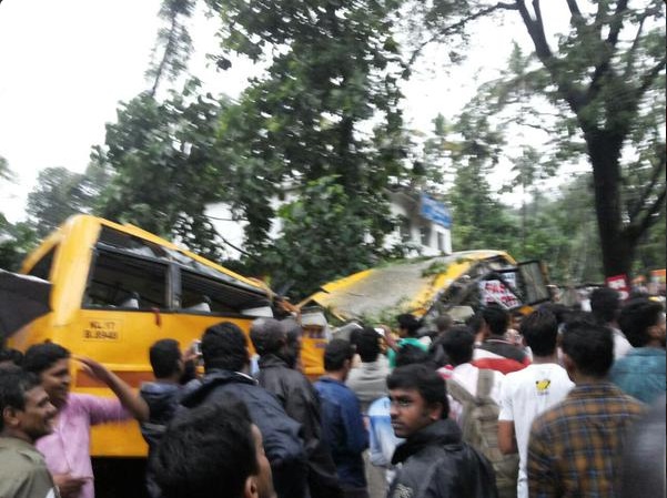 tree fall on bus