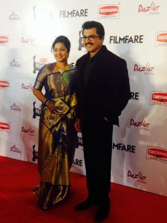 Radhika Sarath Kumar and Sarath Kumar Filmfare Awards South 2015