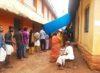 Voters waiting to cast vote during Aruvikara by-election.