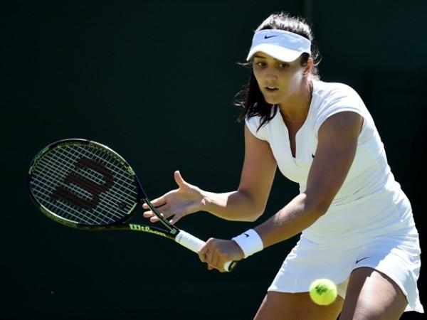 Former British No 1 Laura Robson struggled for consistency in her first round match at Wimbledon Laura Robson