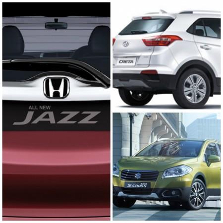 Honda Jazz, Hyundai Creta and Maruti S-Cross Honda Jazz, Hyundai Creta and Maruti S-Cross