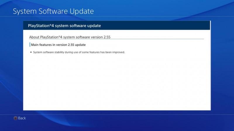 PS4 update 2.55