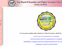 GOA HSSC supplimentary exams 2015