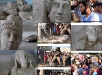 Isis destroys the ancient statues of Palmyra.