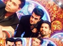 Karan Johar, Manish Paul and Shahid Kapoor