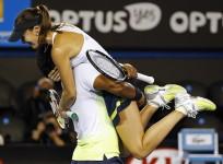 Leander Paes Martina Hingis Australian Open 2015
