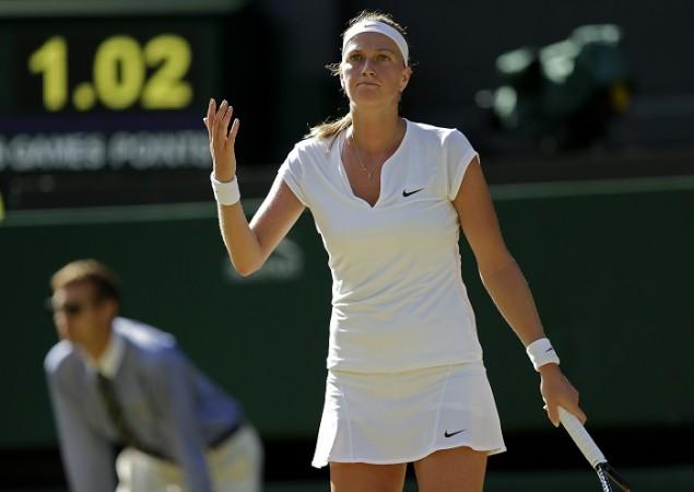 Petra Kvitova reacts during her third round loss to Jelena Jankovic Petra Kvitova Wimbledon 2015