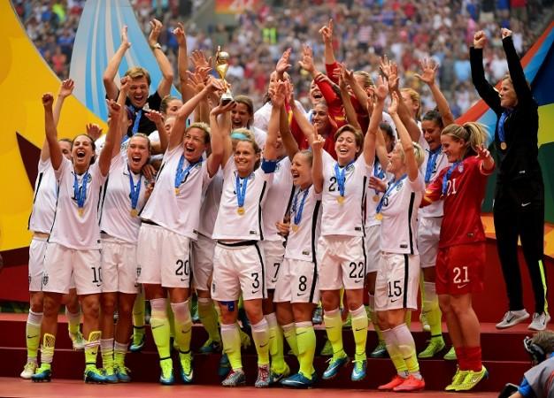 USA blitzed Japan with quickfire goals to ease to the title USA Women's World Cup Final Trophy