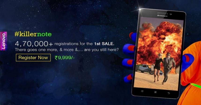 Lenovo K3 Note Gets Close to Half Million Registrations; Enrollment for Flipkart Flash Sale Closes on 7 July Lenovo K3 Note Gets Close to Half Million Registrations; Enrollment for Flipkart Flash Sale Closes on 7 July