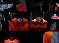 A new Isis execution video shows the militant group killing two young men, who were arrested for distributing anti-Isis pamphlets.