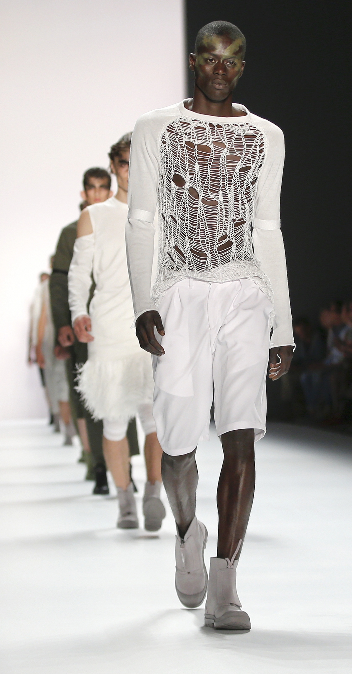 Models present creations by Sopopular at Berlin Fashion Week Spring/Summer 2016 Models present creations by Sopopular at Berlin Fashion Week Spring/Summer 2016