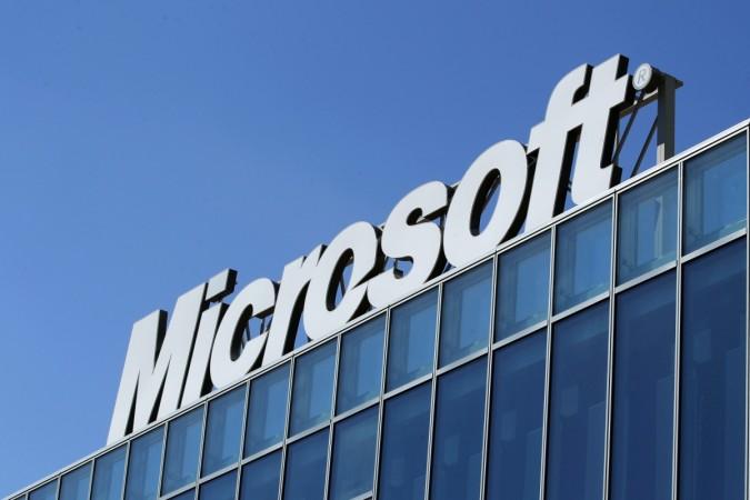 The Microsoft logo is seen at their offices in Bucharest March 20, 2013. Microsoft
