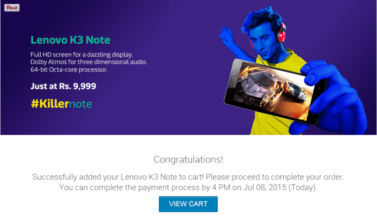 Lenovo K3 Note Flash Sale: Over 47K Units Sold Out In 5.2 Seconds; When Is Next Sale And How To Register Lenovo K3 Note Flash Sale: Over 47K Units Sold Out In 5.2 Seconds; When Is Next Sale And How To Register