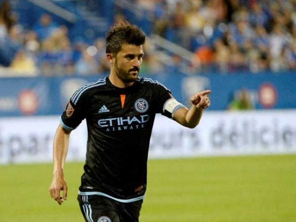 Spainish star David Villa in action for New York City FC in a MLS game this season David Villa New York City
