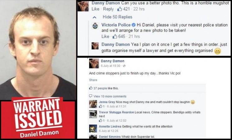 A wanted criminal trolled the Australian police, after the cops posted a mughshot of his seeking information for his arrest.