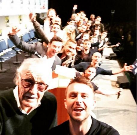 Hugh Jackman, Ryan Reynolds, Channing Tatum and other 'X-Men', 'Deadpool', 'Wolverine' cast members along with Stan Lee makes for an epic selfie