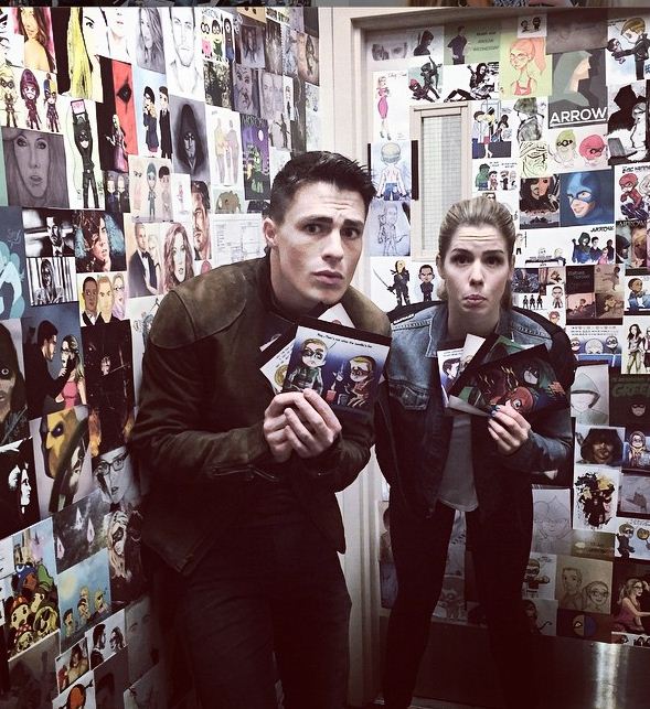 Emily Bett and Colton Haynes