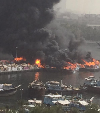 Fire at Dubai Creek