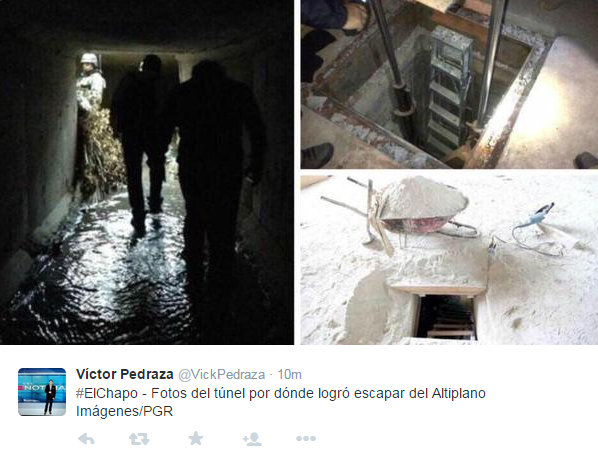 The tunnel used by El Chapo Guzman to escape from the prison. The tunnel built under the prison.