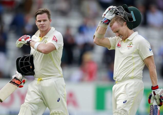 Steve Smith and Chris Rogers scored a century each in the first day of the second Test match at Lord's. Steve Smith - Chris Rogers