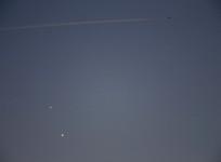 Moon, Venus and Jupiter conjunction