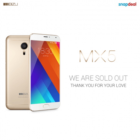 Meizu MX5 Sold Out On Snapdeal On Day One: When Will The Handset Be Available Again?