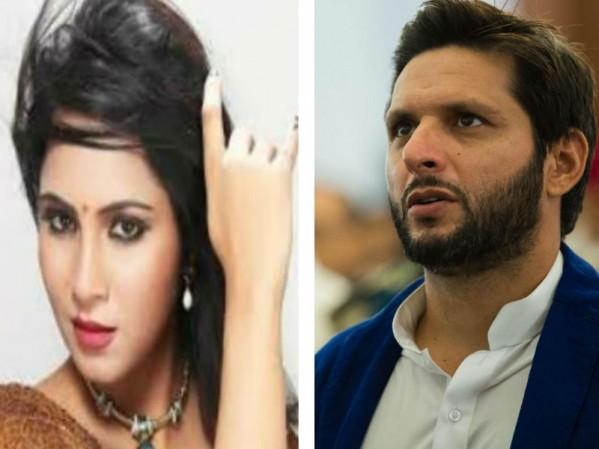 Arshi Khan and Shahid Afridi Arshi Khan and Shahid Afridi