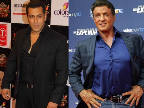 Salman Khan and Sylvester Stallone Salman Khan and Sylvester Stallone