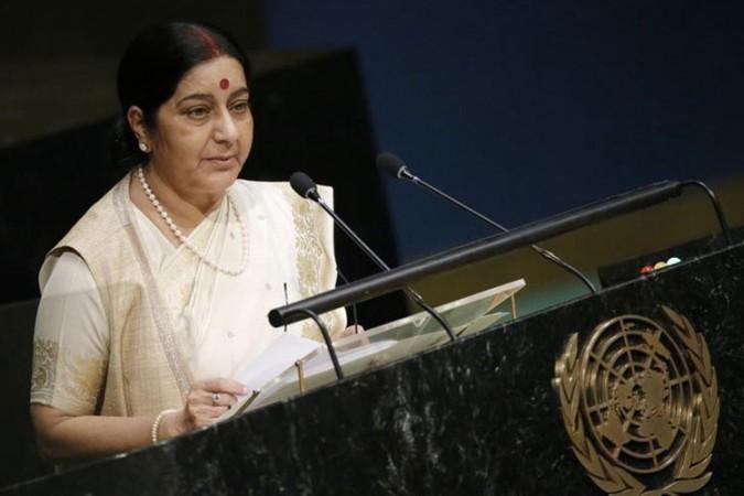 Sushma Swaraj during UN General Assembly