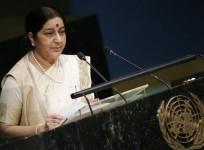 Sushma Swaraj during UN General Assembly