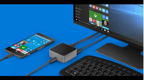 Microsoft Lumia 950XL used as a PC using Display Port #Windows10Devices