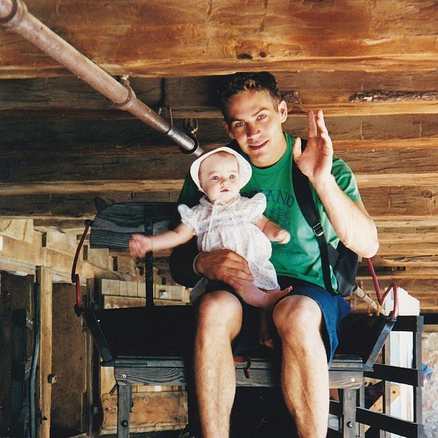 Paul Walker holding his only daughter Meadow. meadow walker birthday