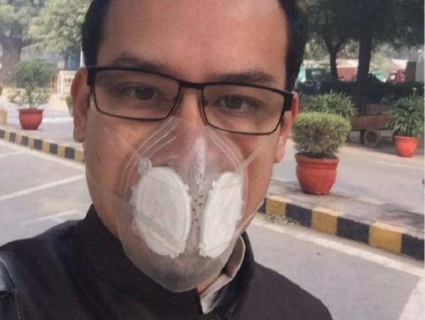MP Gaurav Gogoi wearing mask