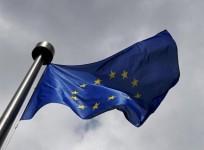 An European Union flag flutters outside the European Commission headquarters in Brussels, Belgium, June